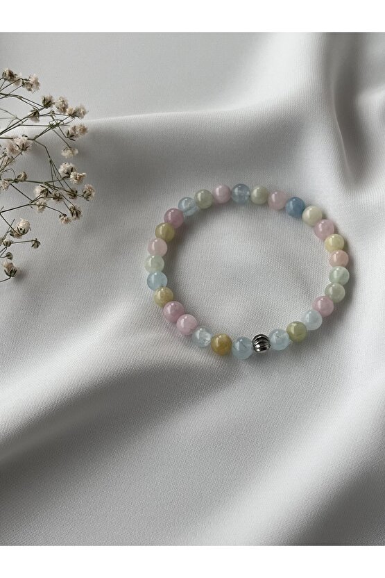 Morganit Doğal Taşlı Bileklik