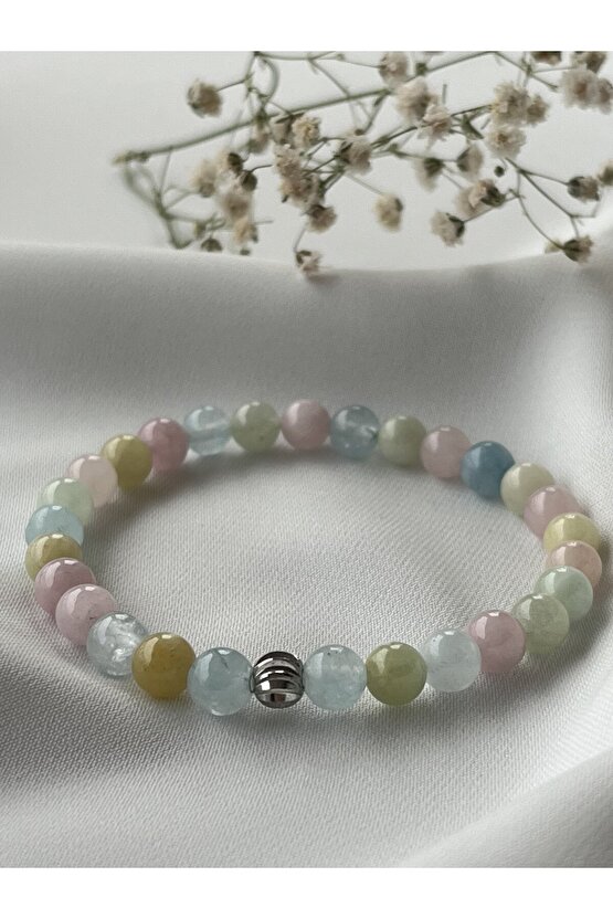 Morganit Doğal Taşlı Bileklik