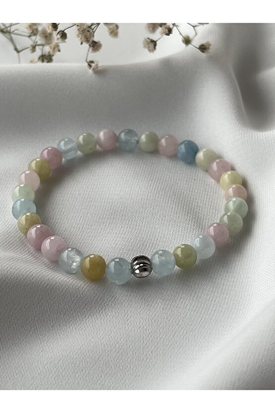 Morganit Doğal Taşlı Bileklik