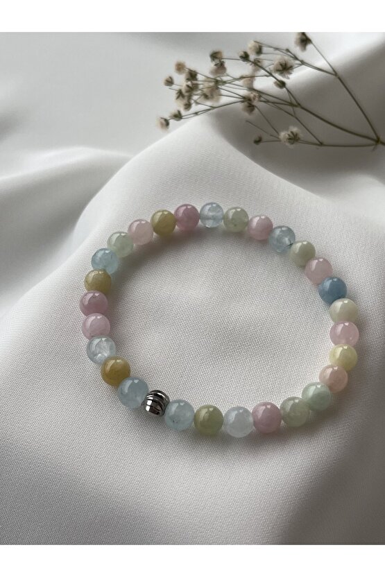 Morganit Doğal Taşlı Bileklik