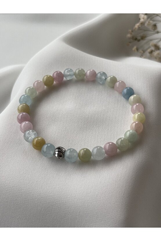 Morganit Doğal Taşlı Bileklik