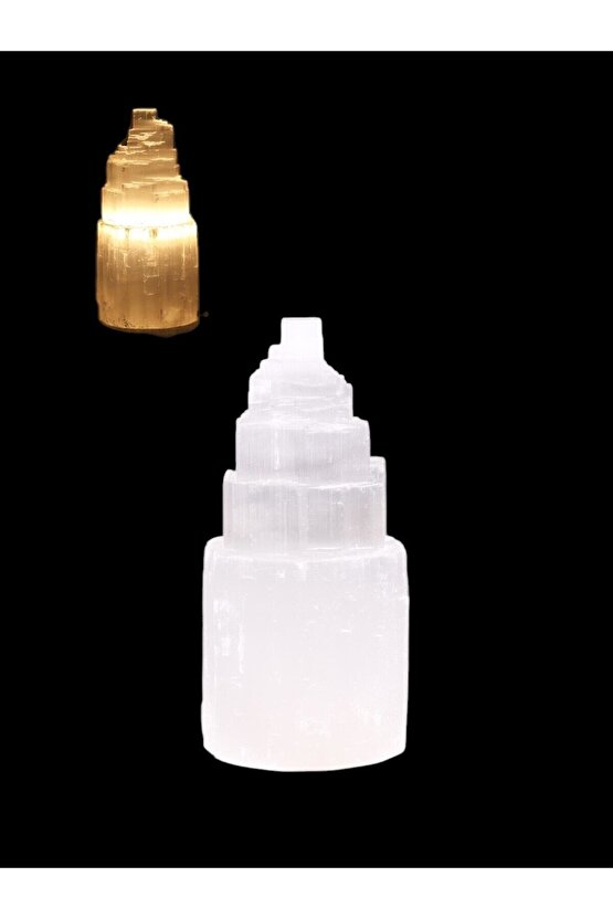 Selenit Doğal Taş Lamba