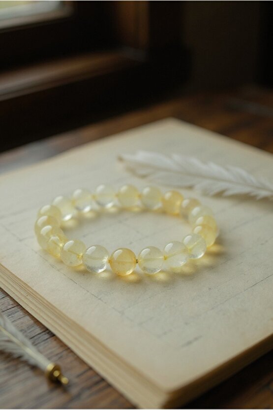 Sitrin Doğaltaş Bileklik 12mm