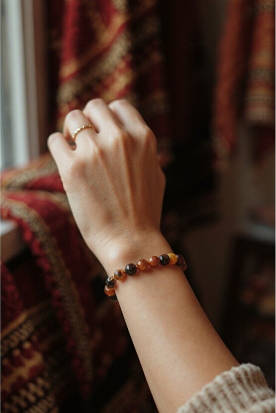 Kızıl Akik Doğaltaş Bileklik 12mm