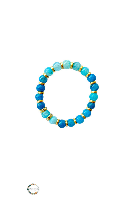 Mavi Akik Doğaltaş Bileklik