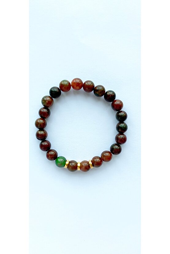 Çok Renkli Akik Doğaltaş Bileklik