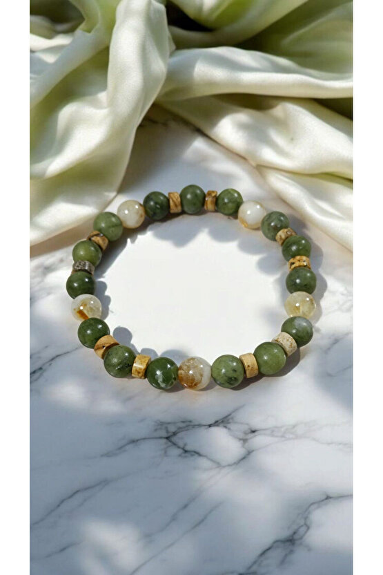 KANADA YEŞİM TAŞI VE SİTRİN ŞANS BİLEKLİĞİ