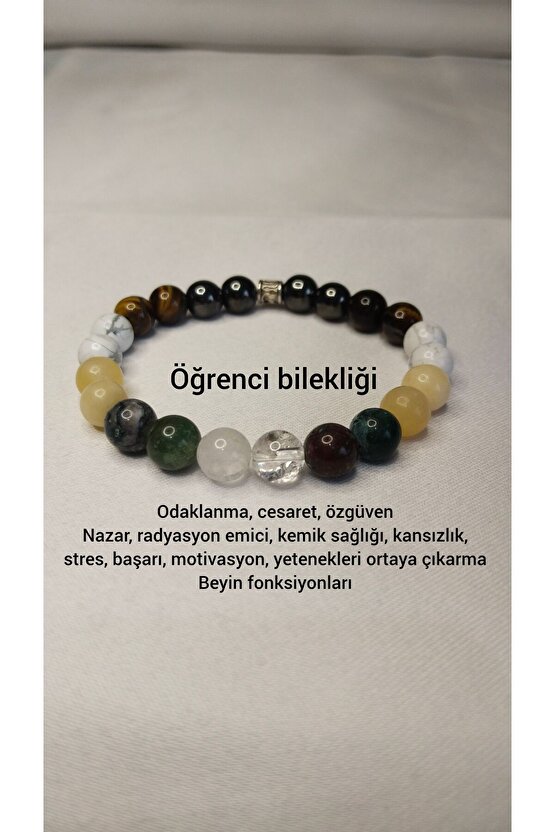 Doğal Taş Sertifikalı Bileklik. Uzman Tarafından Onaylanmış Test Edilmiştir