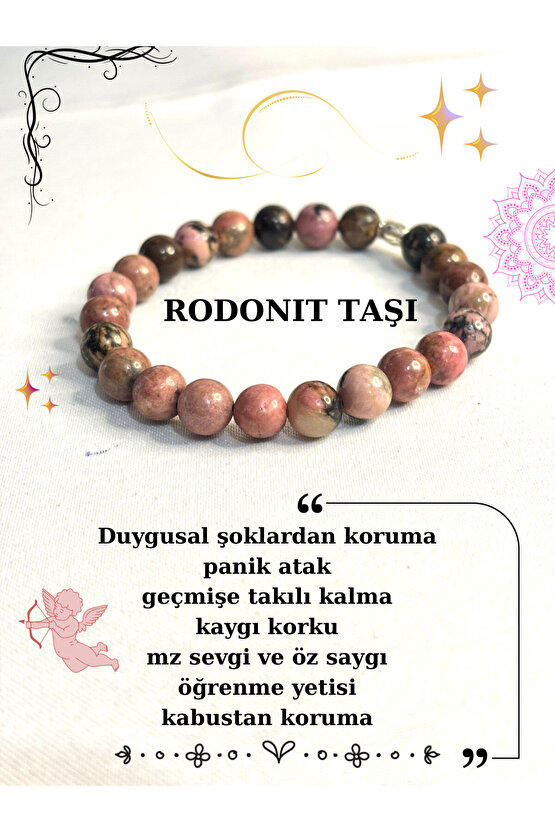 Rodonit Taşı Bileklik Sertifikalı