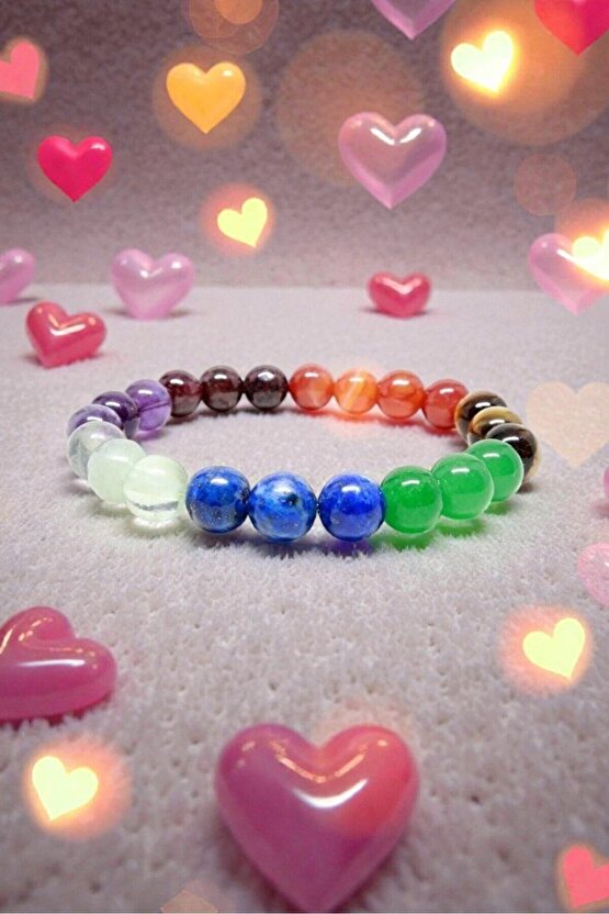 Doğaltaş Yedi Çakra Doğal Taşlı Bileklik