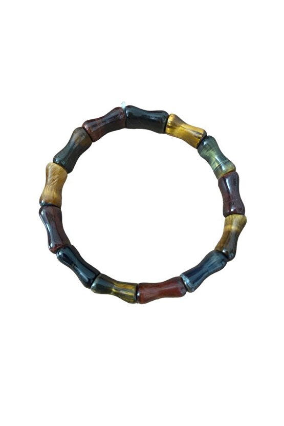 Kaplan Gözü Özel Kemik Model Kesim Doğal Taş Bileklik