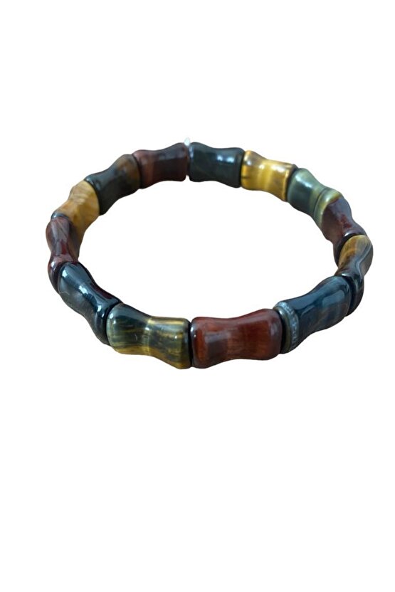 Kaplan Gözü Özel Kemik Model Kesim Doğal Taş Bileklik