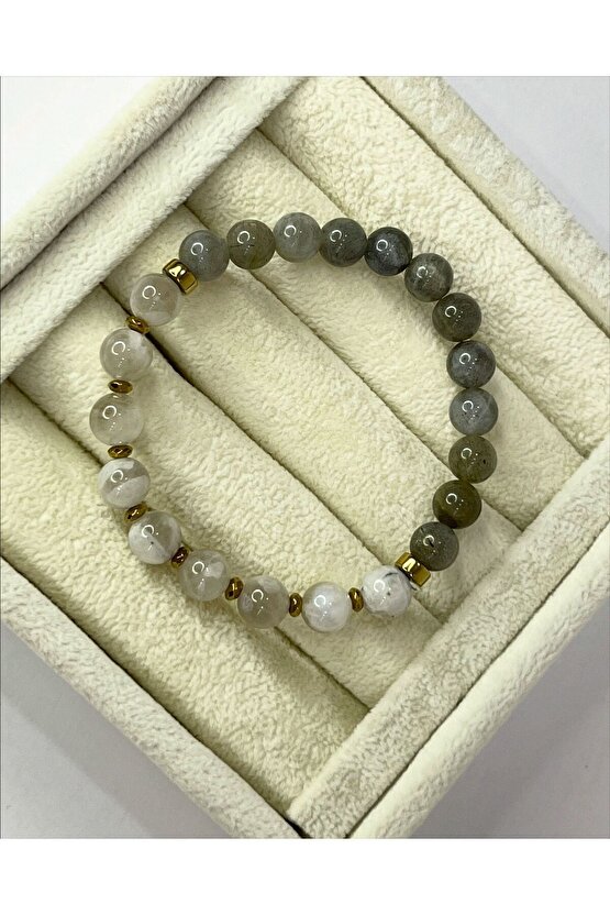 Labradorit & Ay Taşı Doğal Taş Bileklik ( Yeni Başlangıç )
