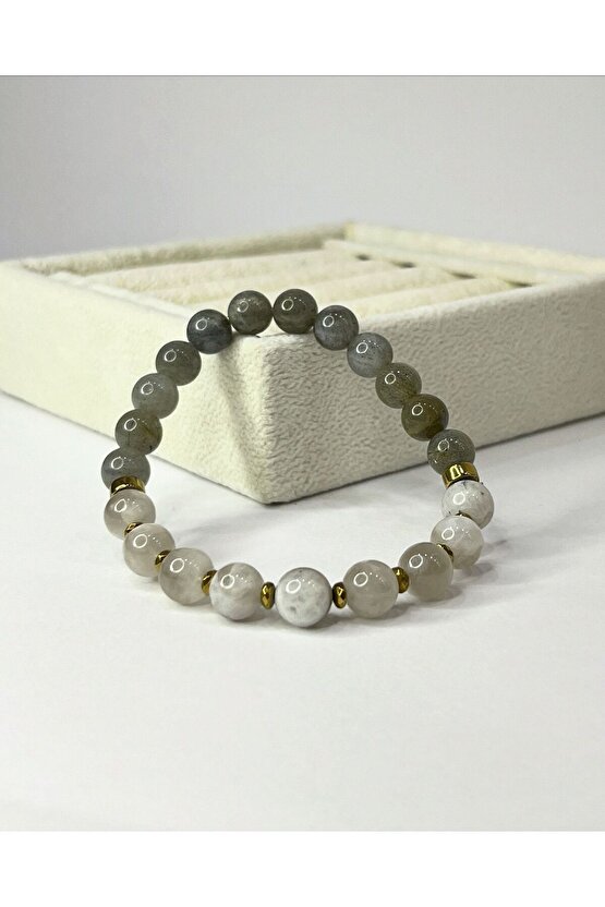 Labradorit & Ay Taşı Doğal Taş Bileklik ( Yeni Başlangıç )