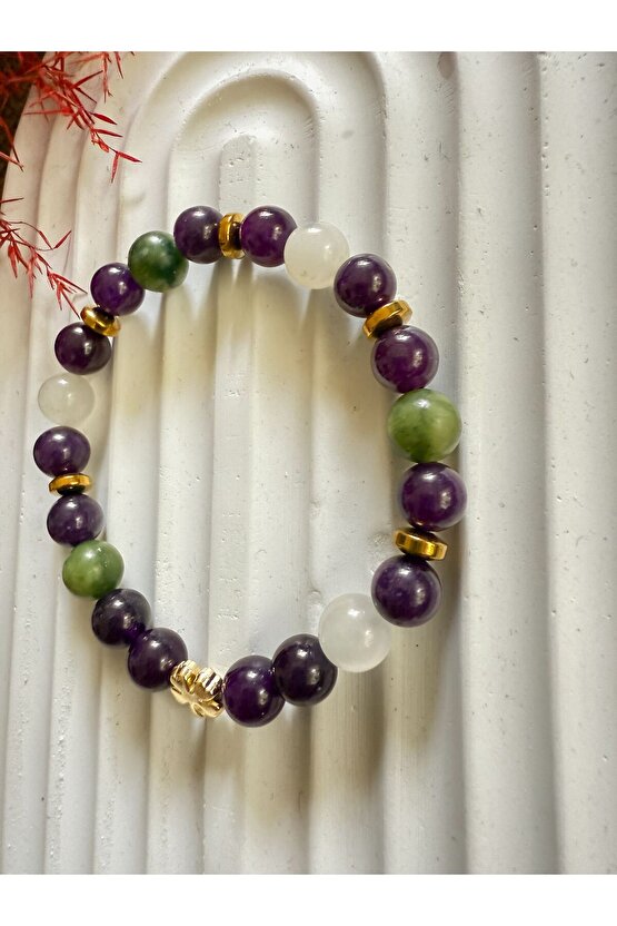 ,İştahsızlık, (AMETİST, PİRİT, AY TAŞI,HEMATİT), Bileklik