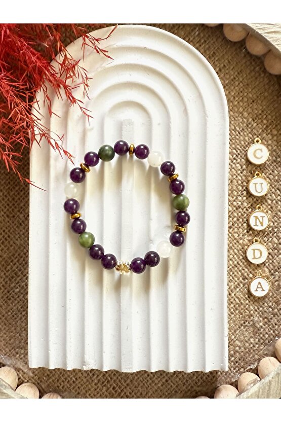 ,İştahsızlık, (AMETİST, PİRİT, AY TAŞI,HEMATİT), Bileklik