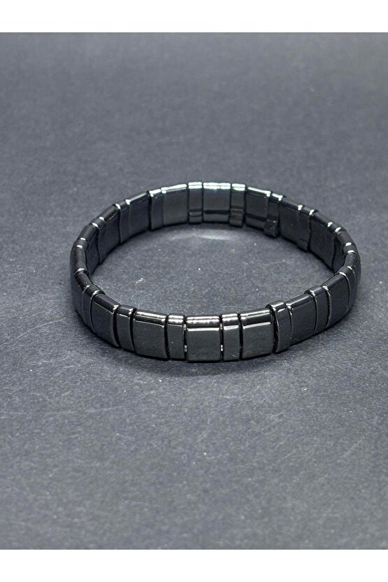 HEMATİT DOĞALTAŞ ERKEK BİLEKLİĞİ