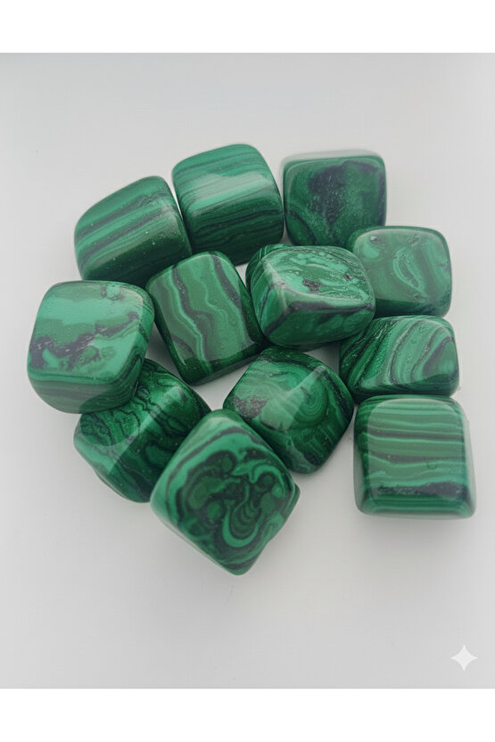 Malakit doğaltaş para sağlık mıknatısı 1 adet