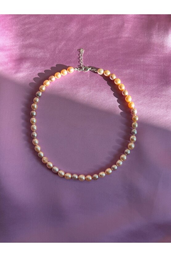 Gerçek İnci Gümüş Kolye