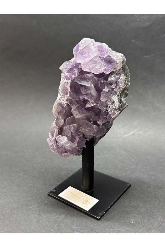 BREZİLYA AMETİST DOĞALTAŞ SİYAH DEMİR STANTLI