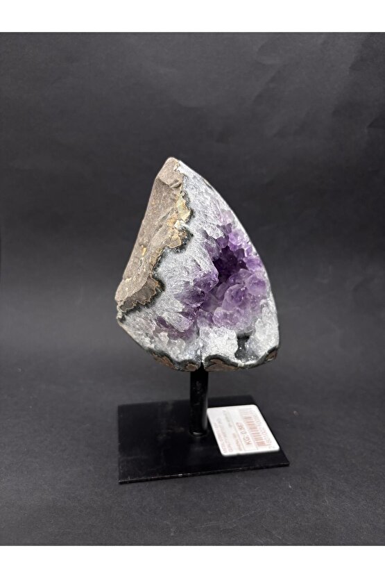 BREZİLYA AMETİST DOĞALTAŞ SİYAH DEMİR STANTLI