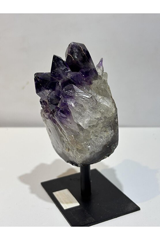 BREZİLYA AMETİST DOĞALTAŞ SİYAH DEMİR STANTLI