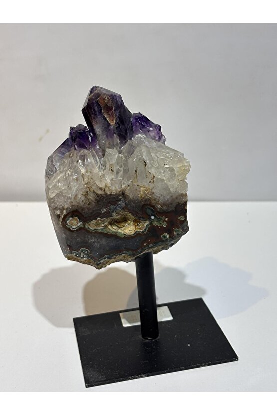 BREZİLYA AMETİST DOĞALTAŞ SİYAH DEMİR STANTLI