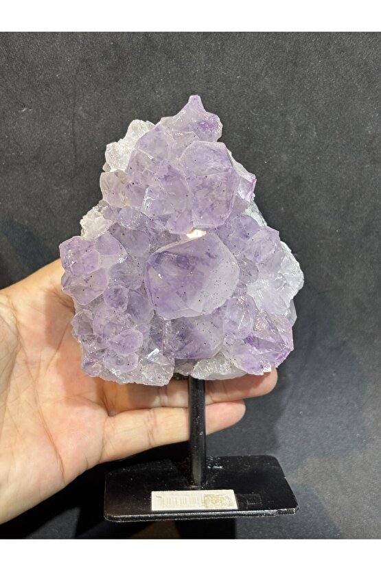 BREZİLYA AMETİST DOĞALTAŞ SİYAH DEMİR STANTLI