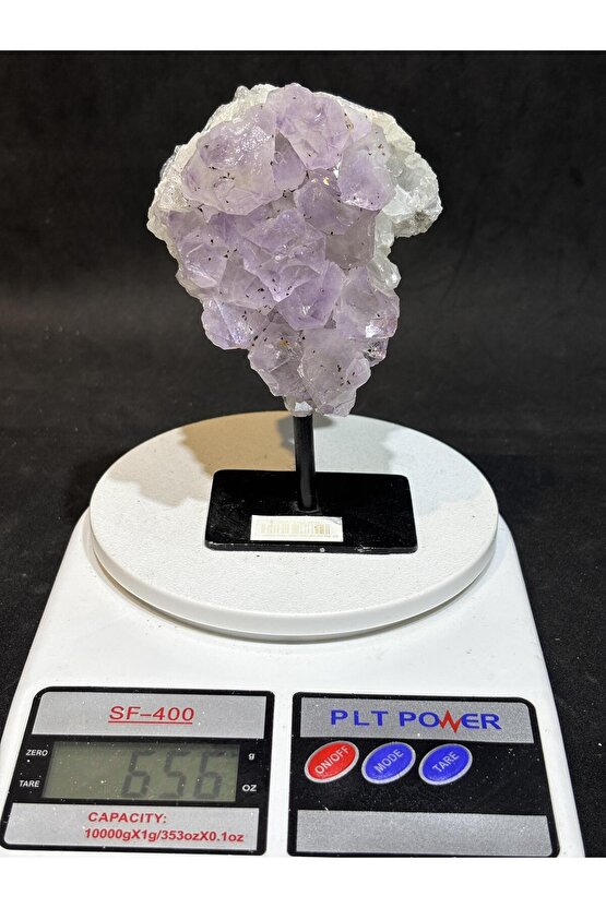 BREZİLYA AMETİST DOĞALTAŞ SİYAH DEMİR STANTLI