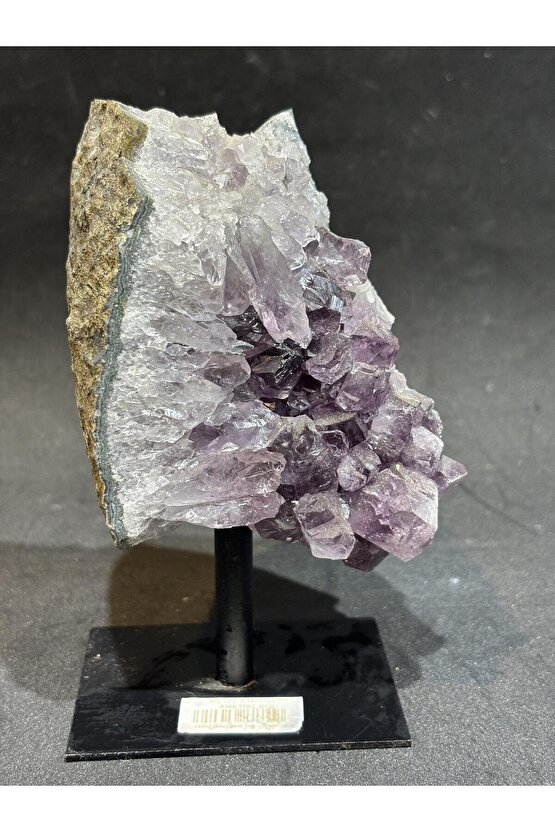 BREZİLYA AMETİST DOĞALTAŞ SİYAH DEMİR STANTLI