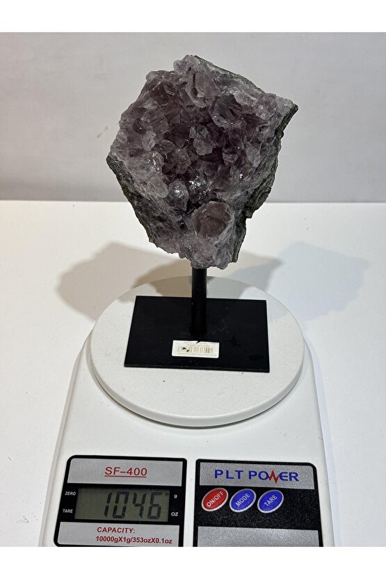 BREZİLYA AMETİST DOĞALTAŞ SİYAH DEMİR STANTLI