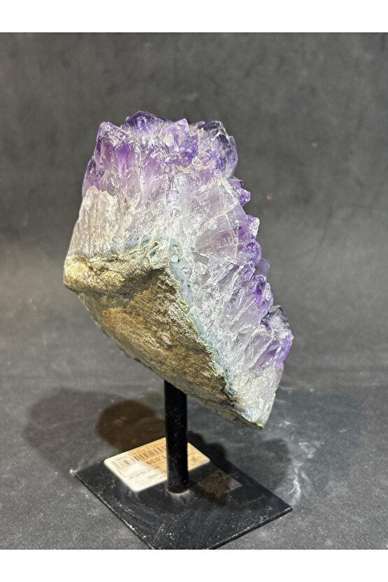 BREZİLYA AMETİST DOĞALTAŞ SİYAH DEMİR STANTLI