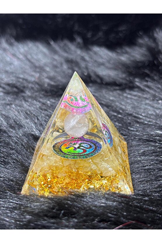 SİTRİN BOLLUK BEREKET OM SEMBOLLÜ ORGONİT