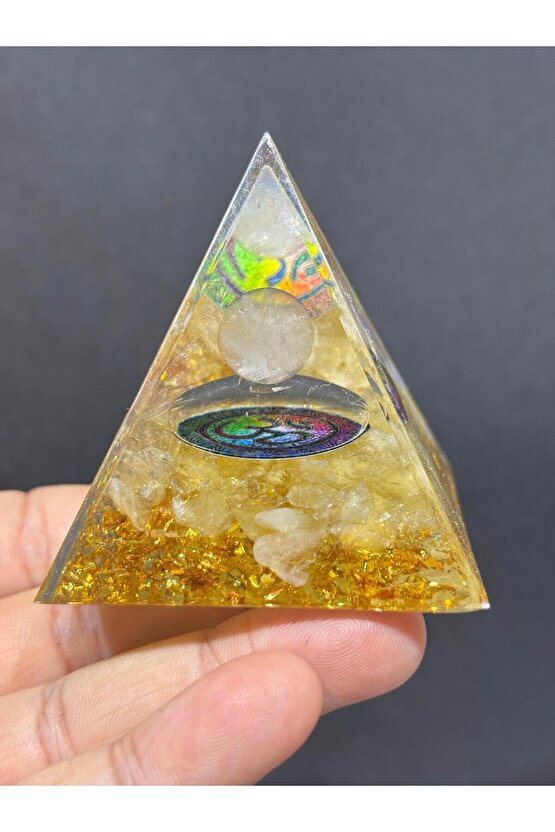 SİTRİN BOLLUK BEREKET OM SEMBOLLÜ ORGONİT