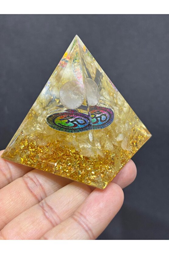 SİTRİN BOLLUK BEREKET OM SEMBOLLÜ ORGONİT