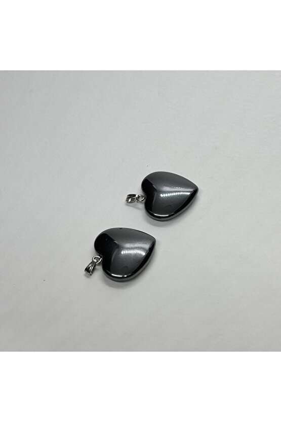 HEMATİT DOĞALTAŞ KOLYE UCU KALP