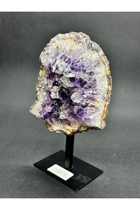 BREZİLYA AMETİST DOĞALTAŞ SİYAH DEMİR STANTLI