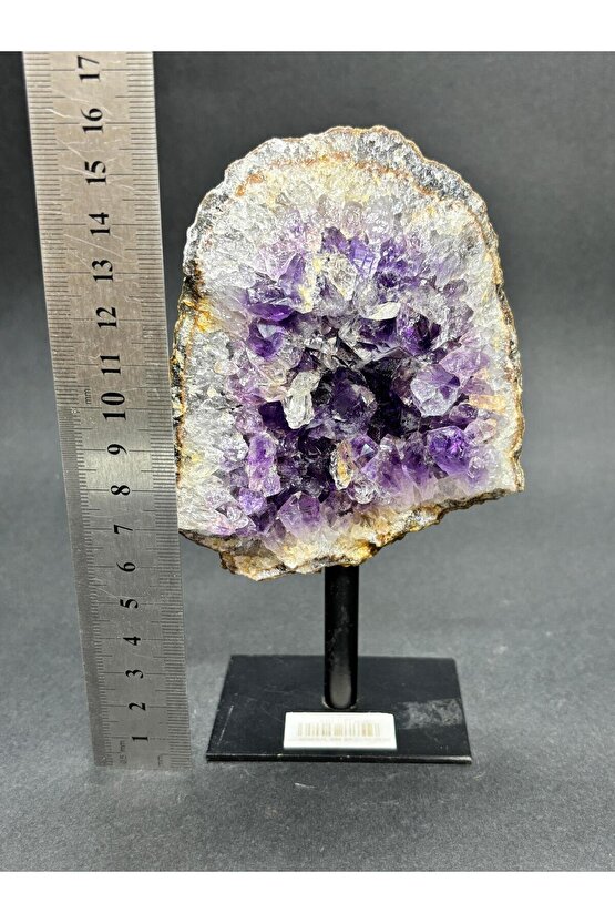 BREZİLYA AMETİST DOĞALTAŞ SİYAH DEMİR STANTLI