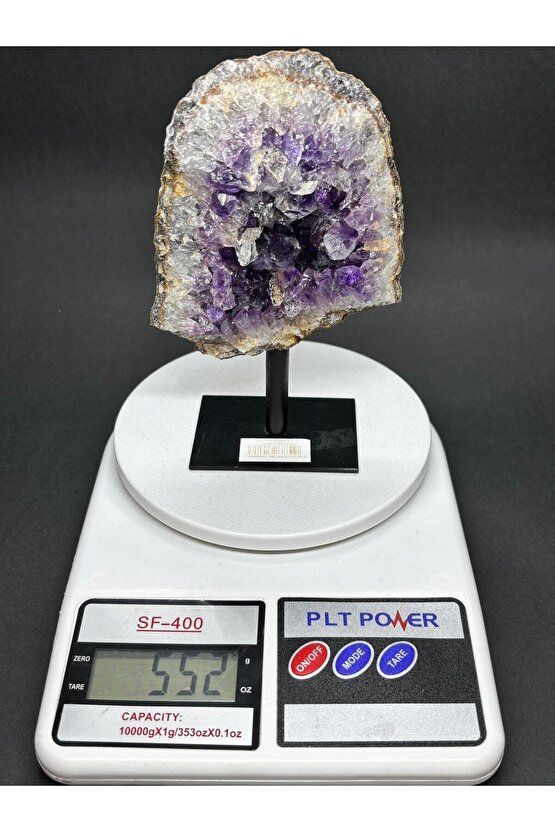 BREZİLYA AMETİST DOĞALTAŞ SİYAH DEMİR STANTLI