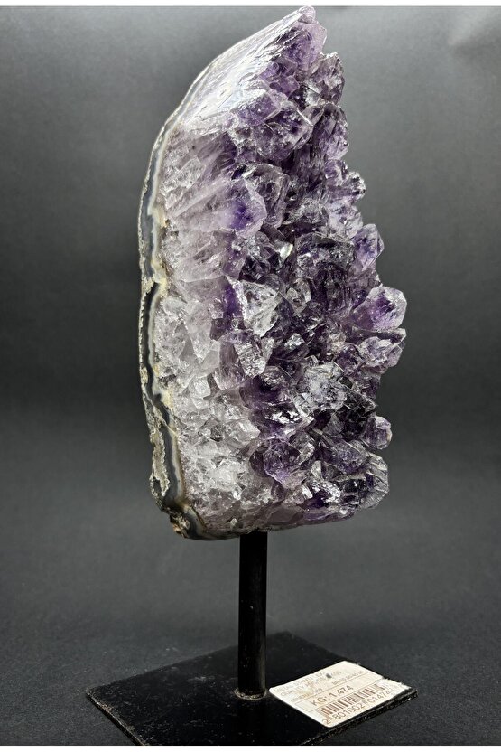 BREZİLYA AMETİST DOĞALTAŞ SİYAH DEMİR STANTLI