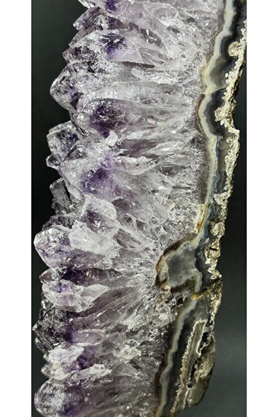 BREZİLYA AMETİST DOĞALTAŞ SİYAH DEMİR STANTLI