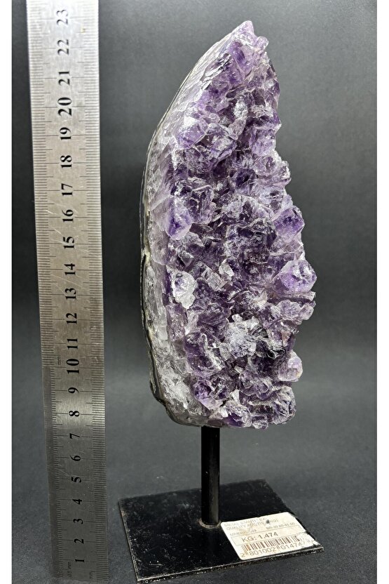 BREZİLYA AMETİST DOĞALTAŞ SİYAH DEMİR STANTLI