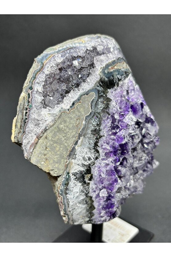 BREZİLYA AMETİST DOĞALTAŞ SİYAH DEMİR STANTLI