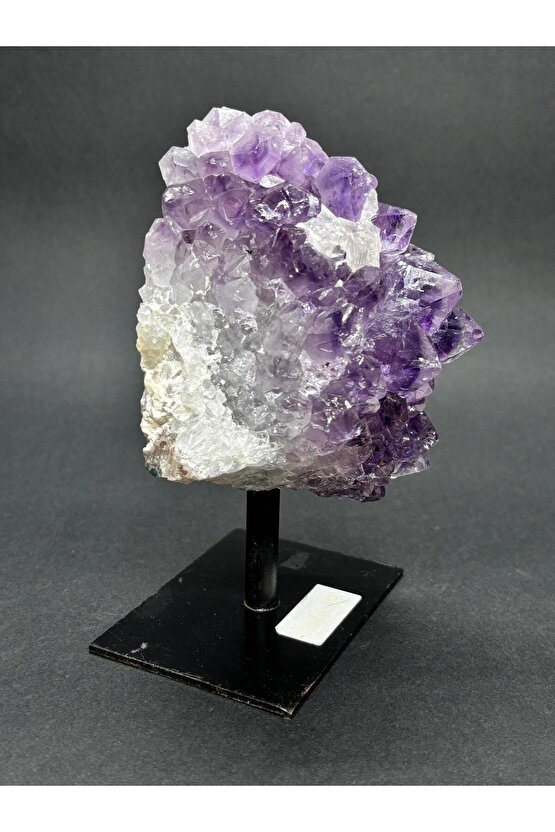 BREZİLYA AMETİST DOĞALTAŞ SİYAH DEMİR STANTLI