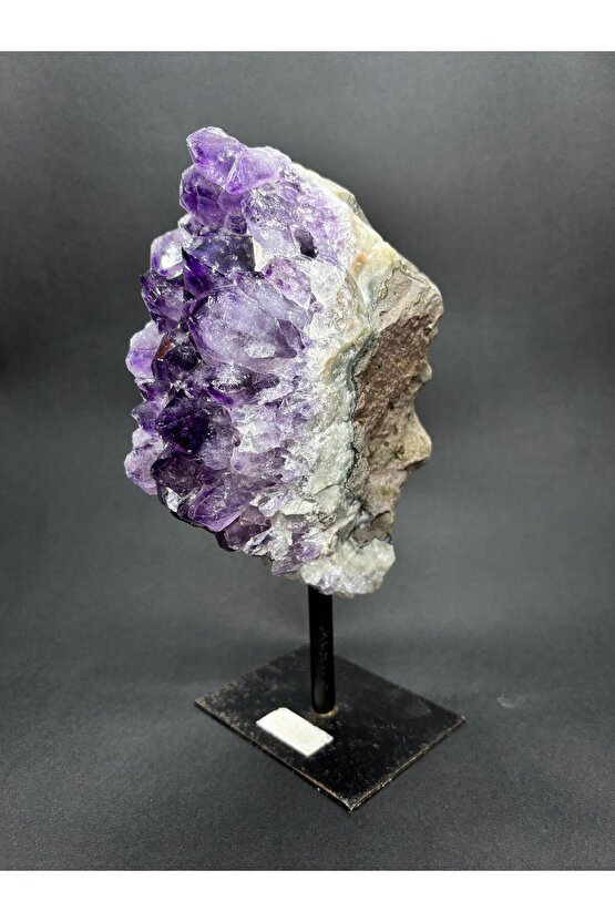 BREZİLYA AMETİST DOĞALTAŞ SİYAH DEMİR STANTLI