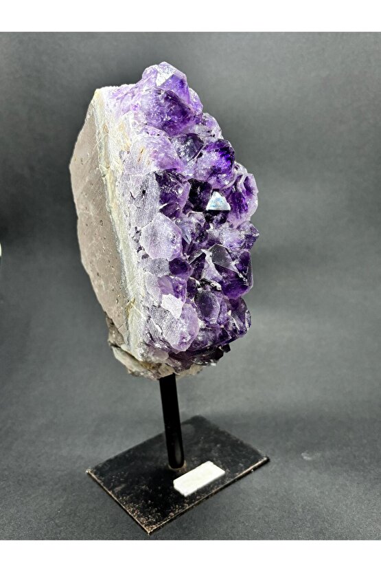 BREZİLYA AMETİST DOĞALTAŞ SİYAH DEMİR STANTLI