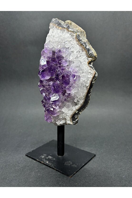 BREZİLYA AMETİST DOĞALTAŞ SİYAH DEMİR STANTLI