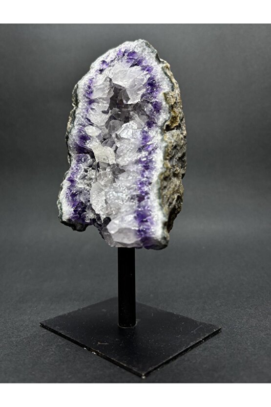 BREZİLYA AMETİST DOĞALTAŞ SİYAH DEMİR STANTLI