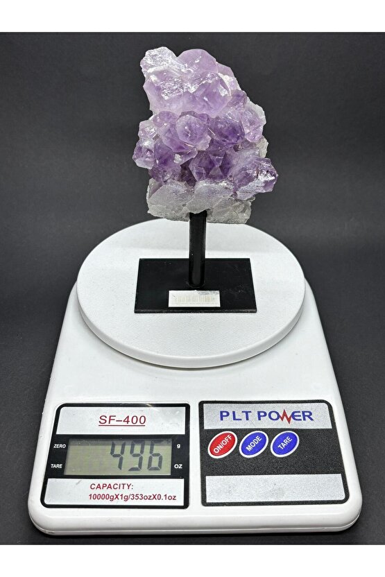 BREZİLYA AMETİST DOĞALTAŞ SİYAH DEMİR STANTLI