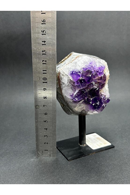 BREZİLYA AMETİST DOĞALTAŞ SİYAH DEMİR STANTLI